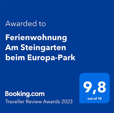 Auszeichnung 9,8 Booking